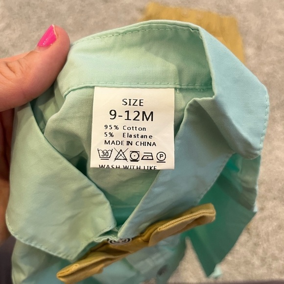 Never worn - Kids Mint Green and Tan Matching Set - Picture 3 of 4